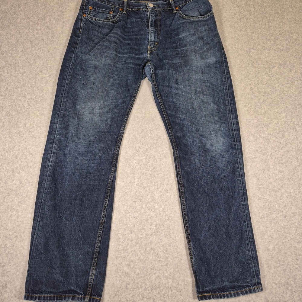 Levi's 559 Relaxed Straight Jeans Mens 36x32 Blue Dark Wash Denim 5-Pocket